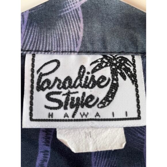 Paradise Style Men's Size Medium Hawaiian Shirt 100% Cotton Vintage - Picture 5 of 6